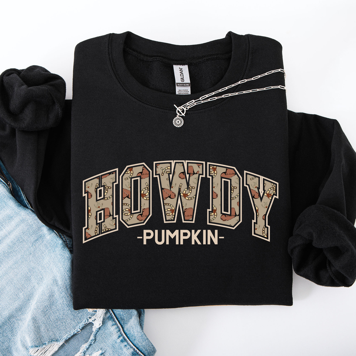 Howdy Pumpkin, Varsity, Collegiate, Fall, Autumn Sweatshirt