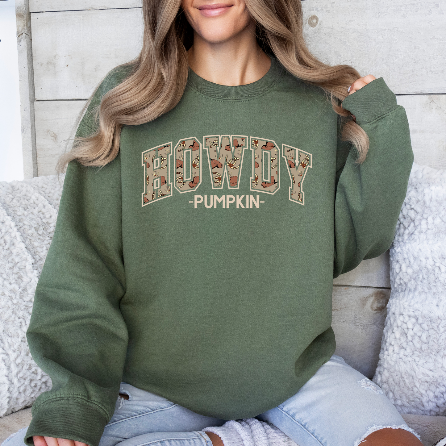 Howdy Pumpkin, Varsity, Collegiate, Fall, Autumn Sweatshirt