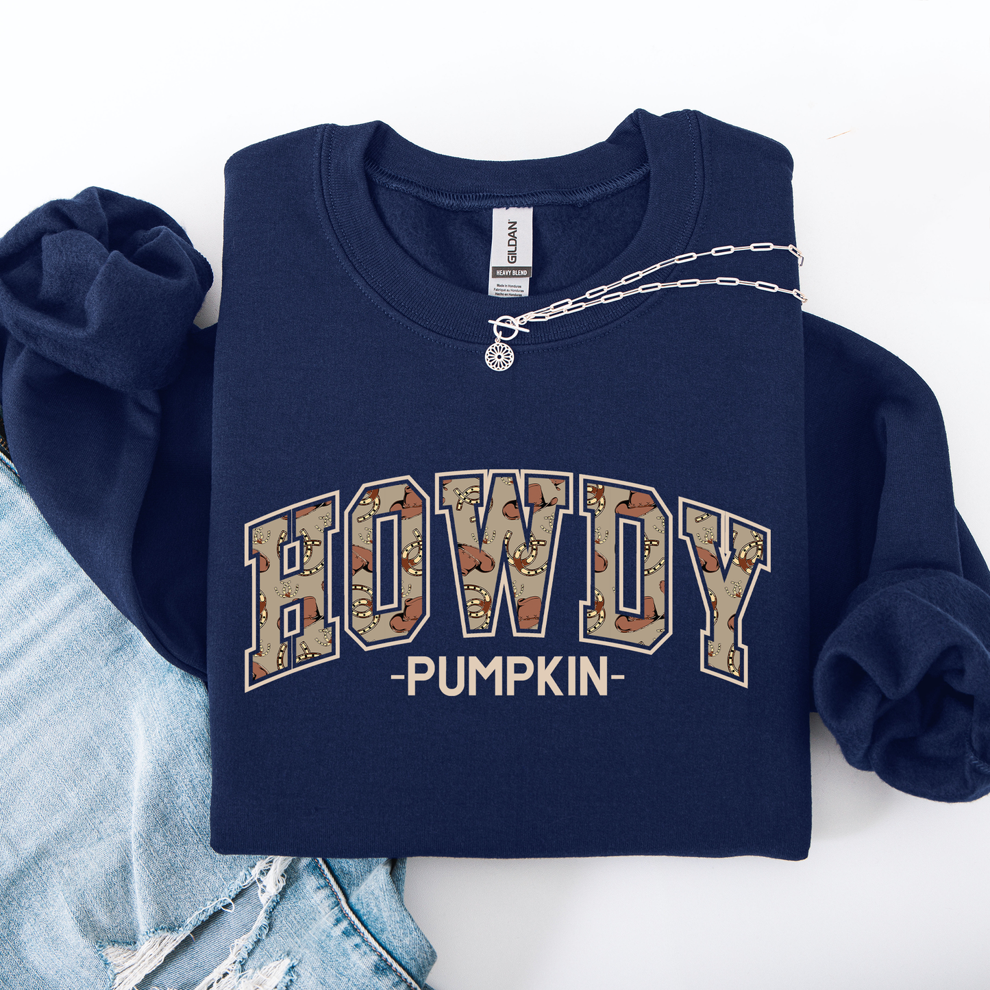 Howdy Pumpkin, Varsity, Collegiate, Fall, Autumn Sweatshirt