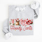 Howdy Santa, Retro Country, Western, Cowboy, Ribbon, Bows, Christmas, Xmas Sweatshirt
