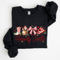 Howdy Santa, Retro Country, Western, Cowboy, Ribbon, Bows, Christmas, Xmas Sweatshirt