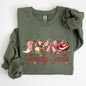 Howdy Santa, Retro Country, Western, Cowboy, Ribbon, Bows, Christmas, Xmas Sweatshirt