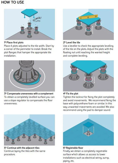 Pedestal System for Porcelain Pavers and Decking