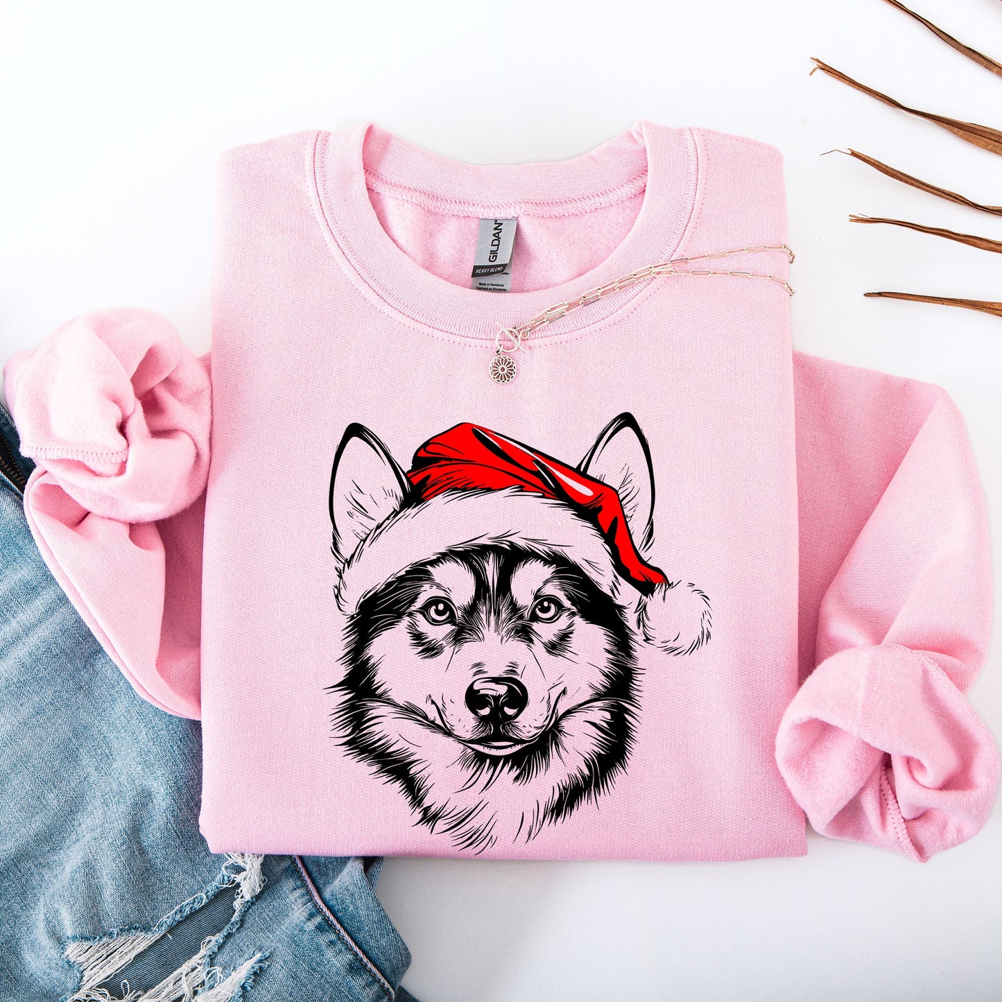 Husky, Santa, Dog, Christmas, Dog Lover, Pet Sweatshirt