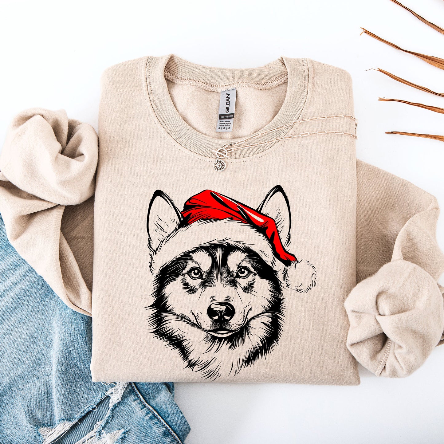 Husky, Santa, Dog, Christmas, Dog Lover, Pet Sweatshirt