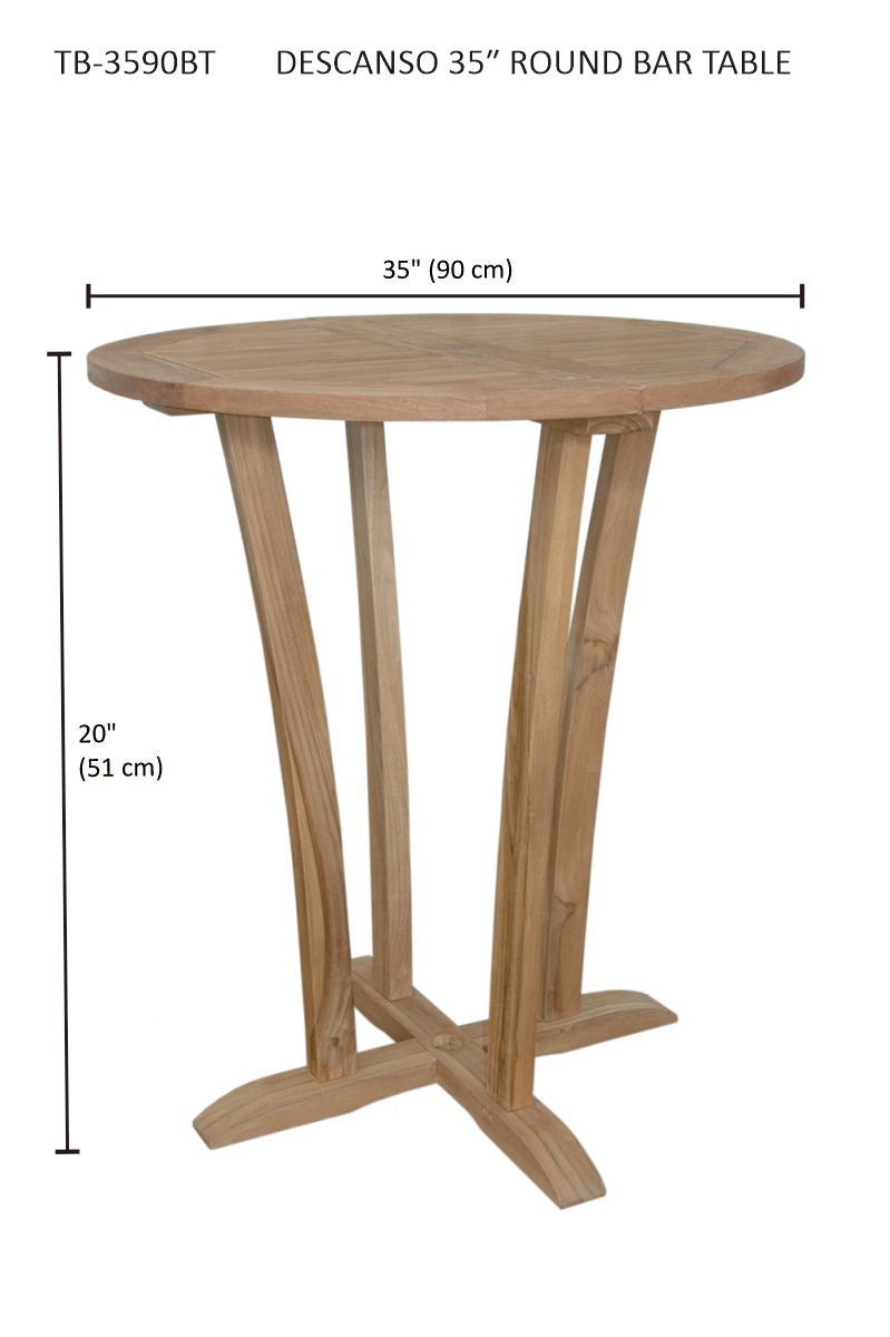 Descanso 35" Round Bar Table