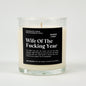Wife Of The Fucking Year Glass Candle