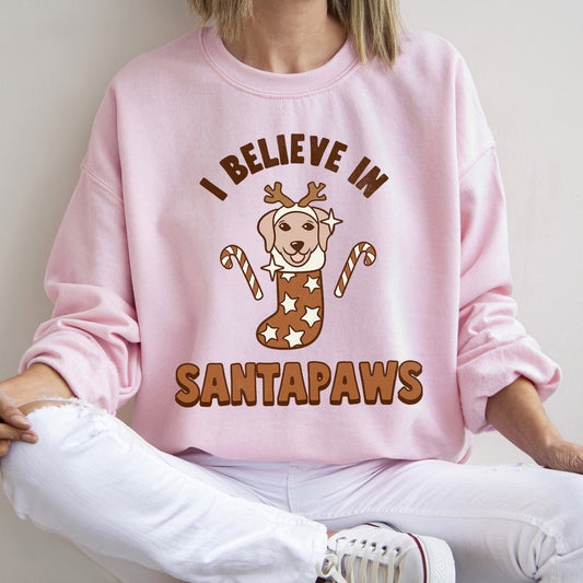 I Believe In Santa, Dog Lover Christmas Sweatshirt