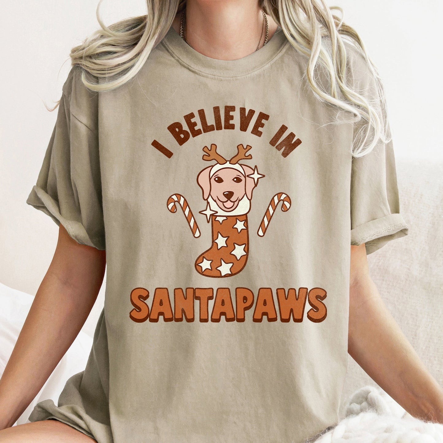 I Believe In Santa, Dog Lover, Pets, Christmas, Comfort Colors, Tshirt
