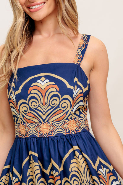 SAHARA DREAMS WOVEN MIDI DRESS