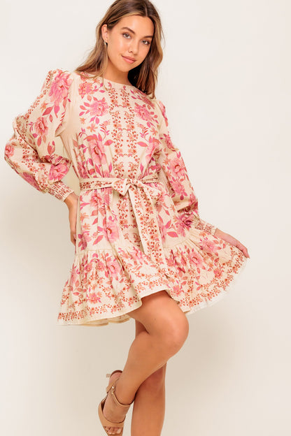 WILDFLOWER WHIMSY WOVEN MINI DRESS