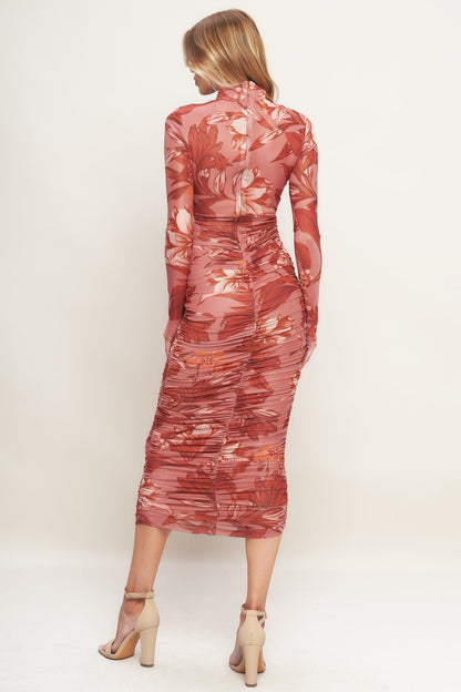INSTAGRAM WORTHY POWER MESH MIDI DRESS