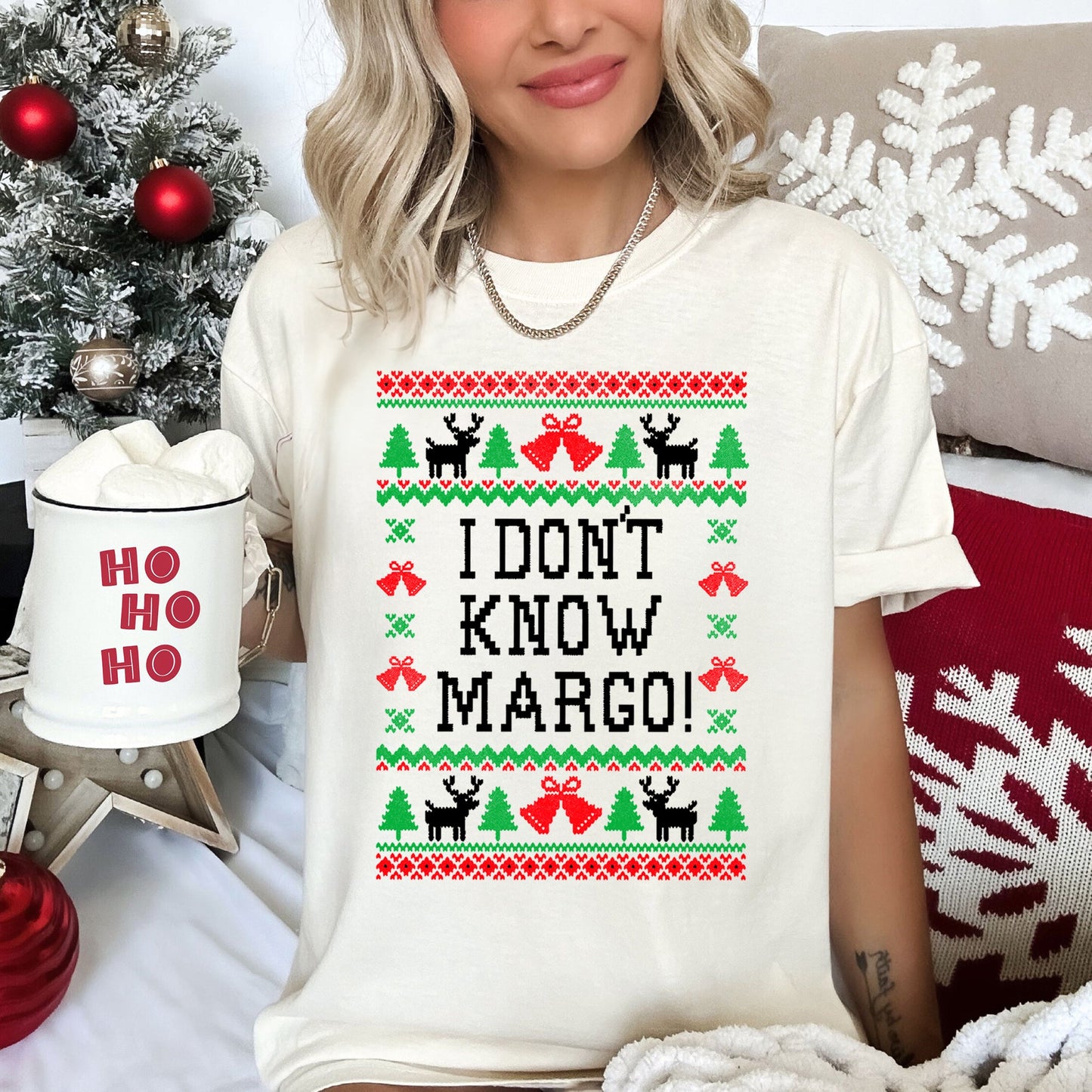 I Don't Know Margo, Ugly Christmas tshirt, Vacation, Griswold, Comfort Colors, Tshirt