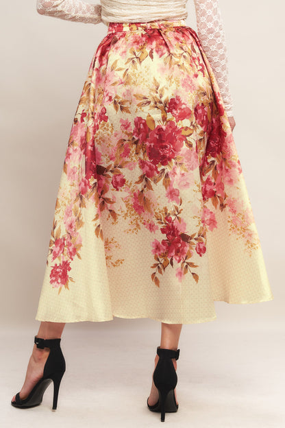 BLOSSOM DREAM BALLERINA WOVEN FULL MIDI SKIRT