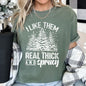 I Like Them Real Thick, Christmas, Retro, Funny, Baby Got Back, Mix, Pine Tree, Comfort Colors, Tshirt