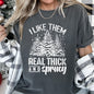 I Like Them Real Thick, Christmas, Retro, Funny, Baby Got Back, Mix, Pine Tree, Comfort Colors, Tshirt