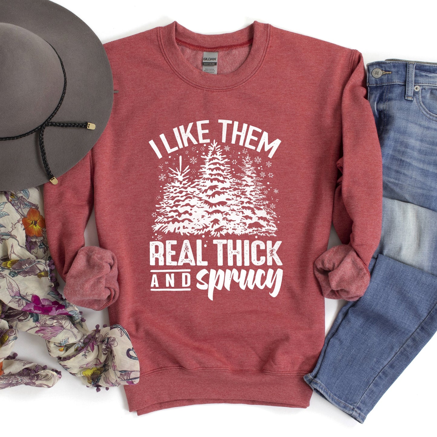 I Like Them Real Thick Christmas Sweatshirt