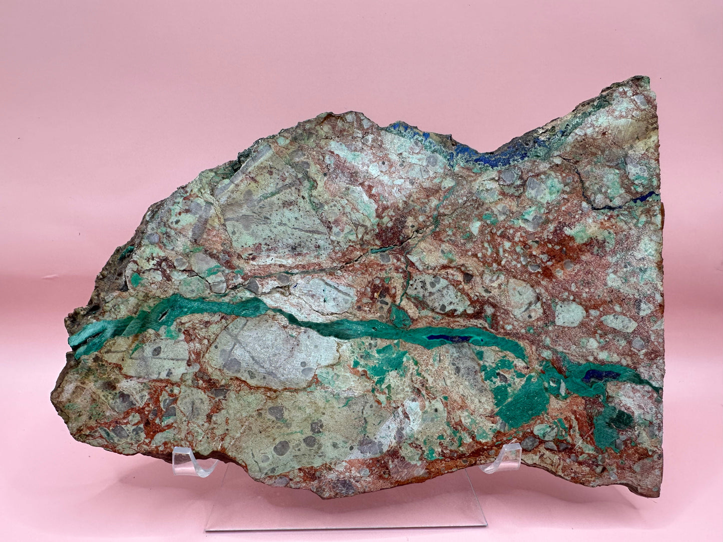Malachite Azurite Slab - 7"x5"x0.3"