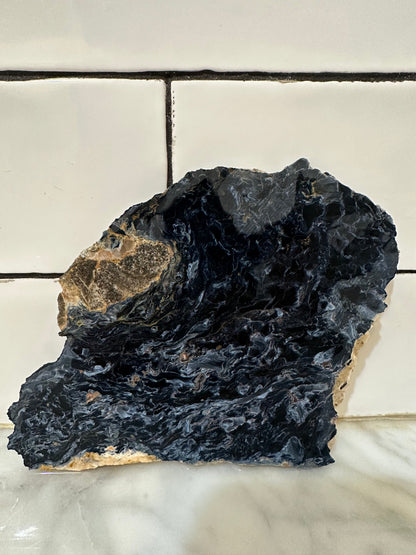 Large Pietersite Slab - 6.8"x5"x0.2" (Ouitja mine in Namibia)