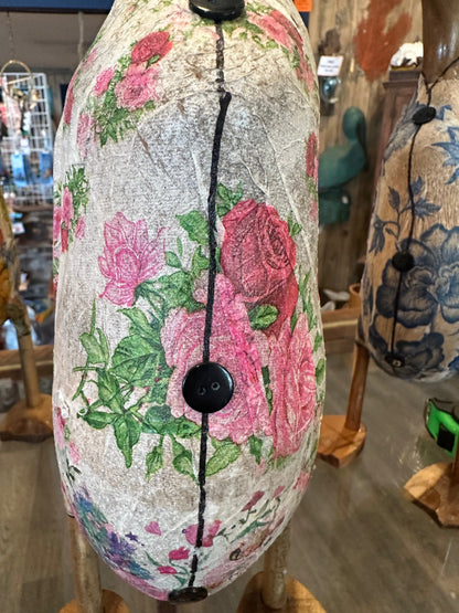Carved Wooden Duck Decoupaged Outfit