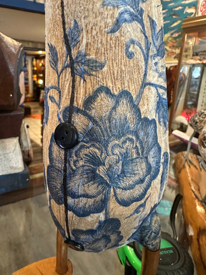 Carved Wooden Duck Decoupaged Outfit