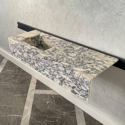 HANDCRAFTED CUSTOM CALACATTA VIOLA MARBLE SINK (NS-105)