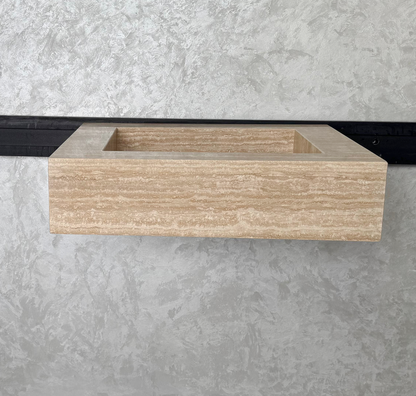 HANDCRAFTED CUSTOM TRAVERTINE SINK (TR-040)