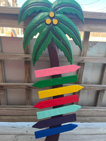 37” Palm Tree Directional sign