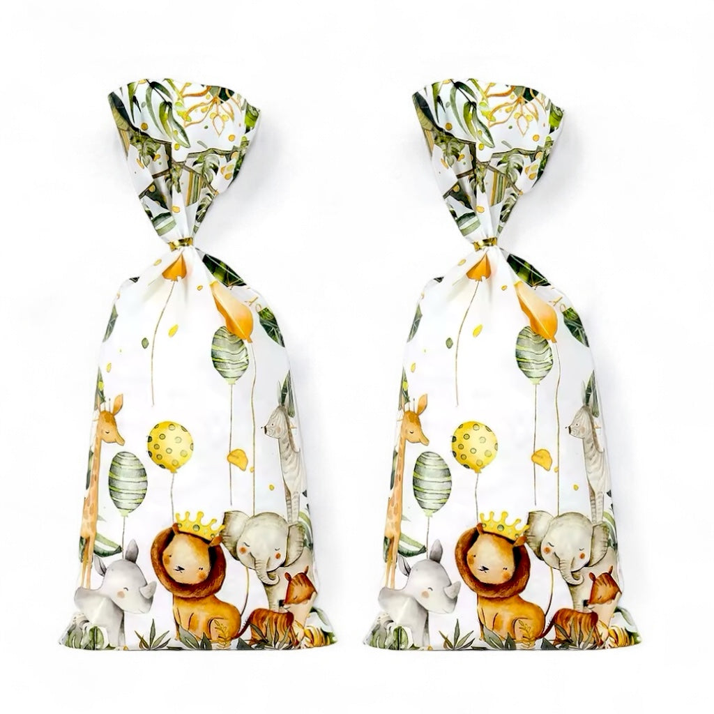 Safari Party Favors for Birthday - Jungle Treat Bags 10-Pack
