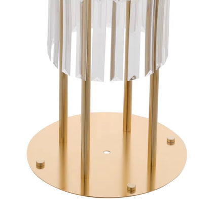 Luxe Wedding Party Centerpiece - 35 Inch Gold Crystal Stand