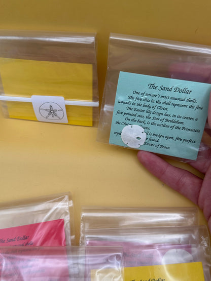 Small Sand Dollar with Legend Story Card – Single or Bulk Party Favors