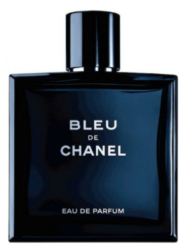 Bleu de Chanel eau de parfum bottle on a white background