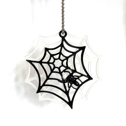 Glow in the Dark Spider Webs Charm - Tumbler Handle Charm
