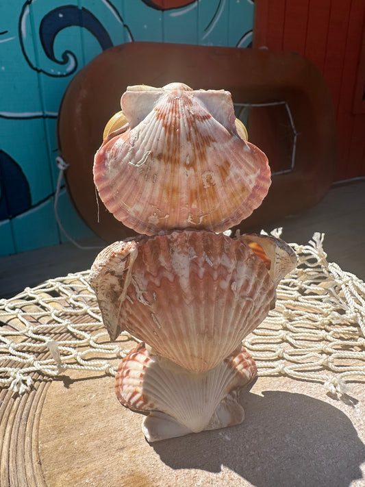 Vintage Texas Seashell Owl – 1970s Coastal Shell Figurine