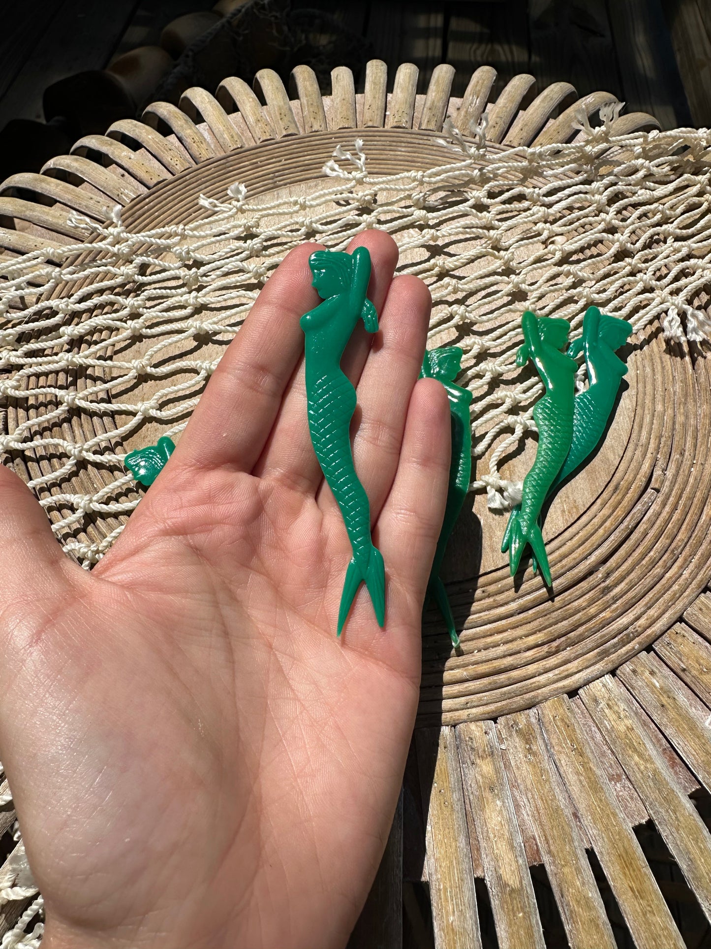 BULK Party Pack 1950's Pin Up Mermaid Swizzle Skewers Sticks Cocktail Fork- Unique Garnish Picks