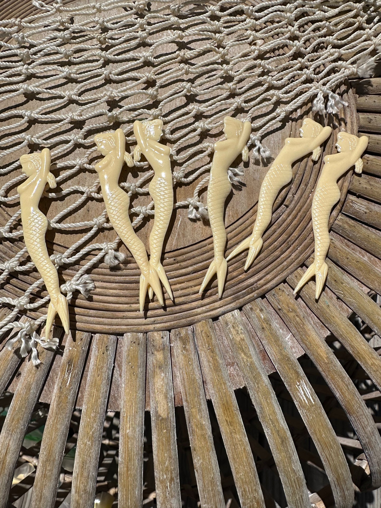 1950's Pin Up Mermaid Swizzle Skewers Sticks Cocktail Fork