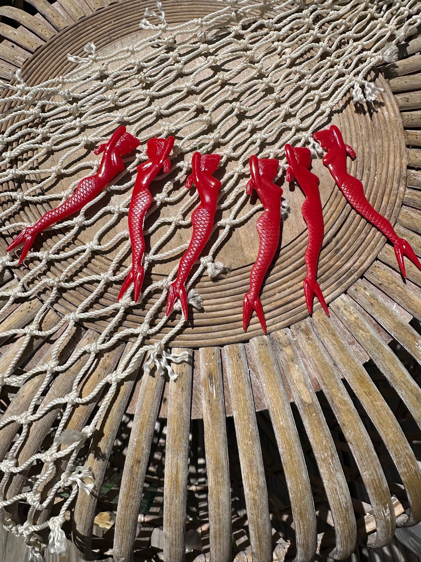 1950's Pin Up Mermaid Swizzle Skewers Sticks Cocktail Fork