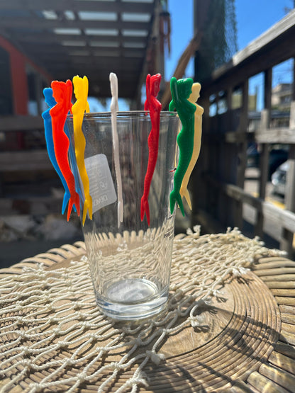 1950's Pin Up Mermaid Swizzle Skewers Sticks Cocktail Fork