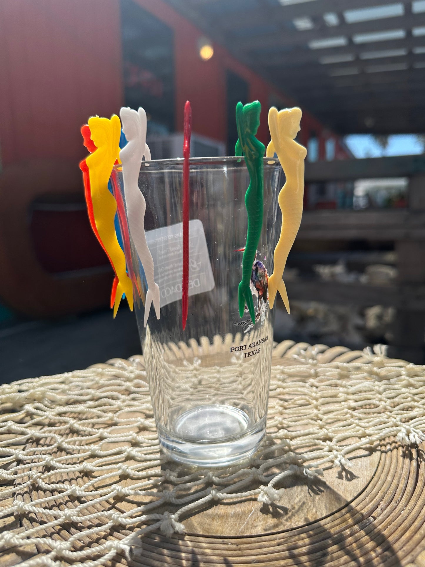 1950's Pin Up Mermaid Swizzle Skewers Sticks Cocktail Fork