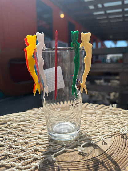 1950's Pin Up Mermaid Swizzle Skewers Sticks Cocktail Fork
