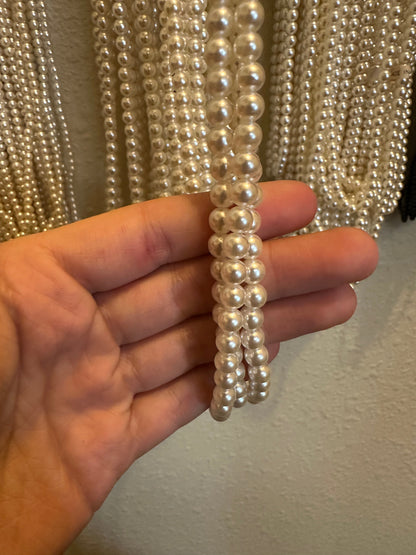 Vintage String of 5-6mm Pearls – 58 Inches for Crafting, Jewelry Making, or Garland
