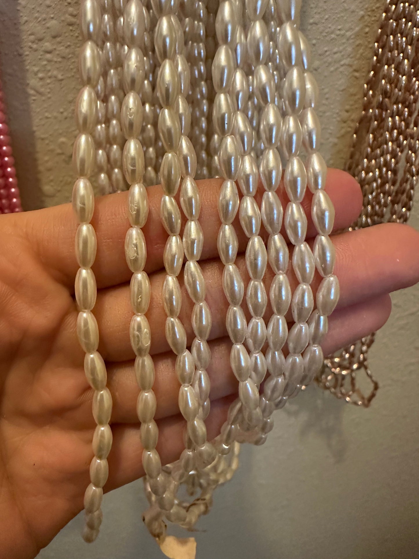 Vintage String of 5-6mm Pearls – 58 Inches for Crafting, Jewelry Making, or Garland
