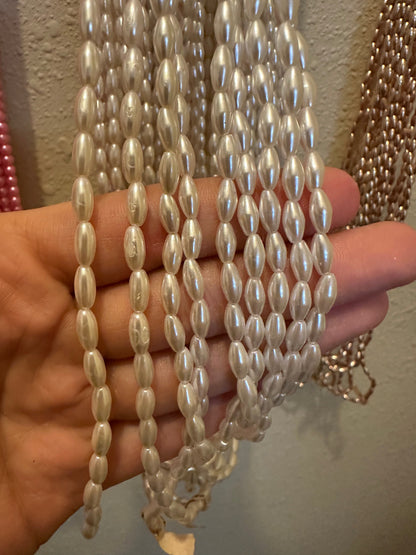 Vintage String of 5-6mm Pearls – 58 Inches for Crafting, Jewelry Making, or Garland