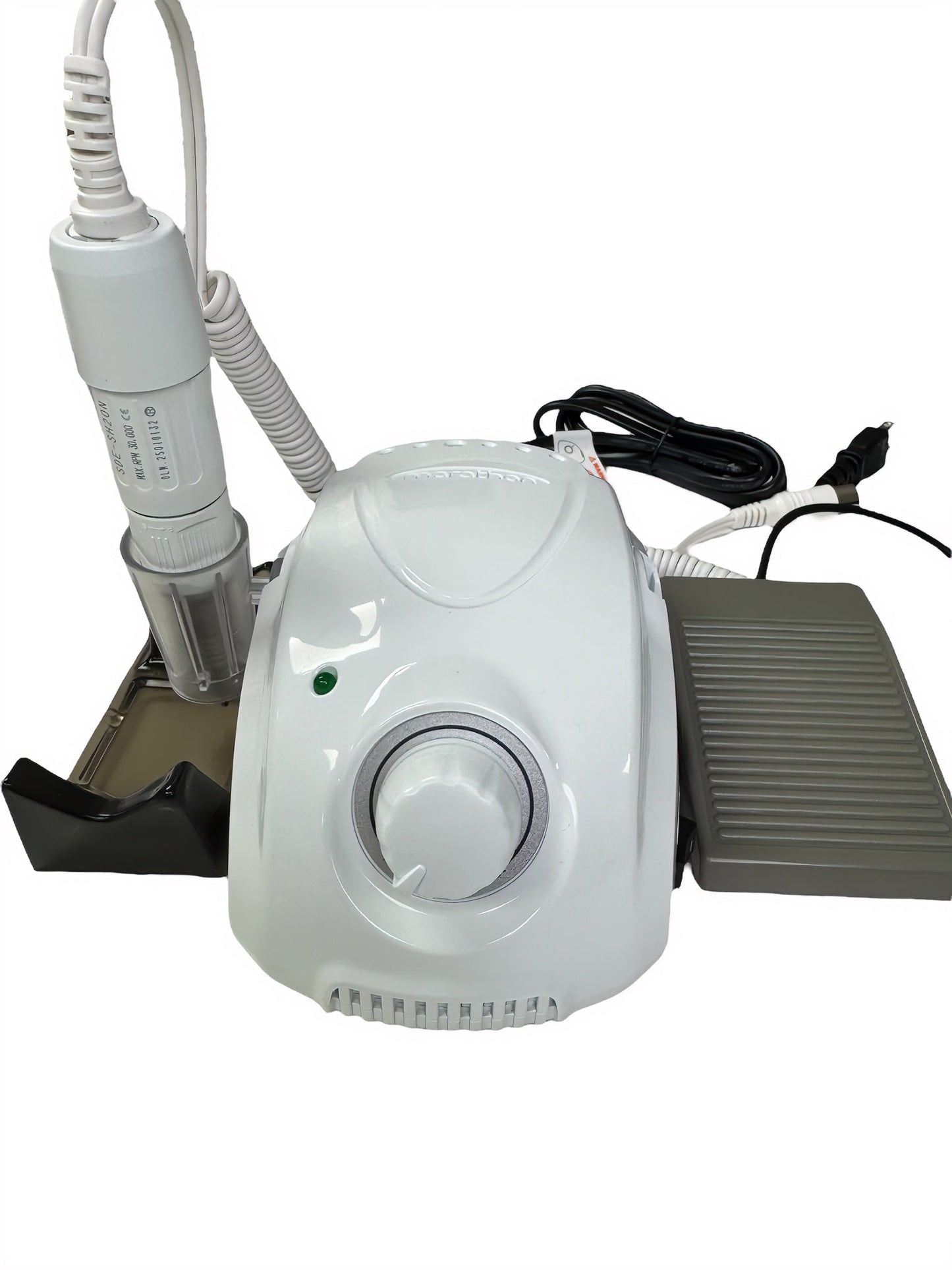 SAEYANG Marathon Champion 3 Nail Drill Machine. Original, Made in Korea. With White(light) Handpiece 30000 PRM for Gel Nails, Gel Extension, Artificial Nails, Acrylic Nails. Manicure Rusa.