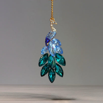Bling Peacock Charm - Tumbler Handle Charm