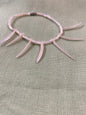 Vintage Light Pink Carved Shell Bracelet - Handmade Coastal Jewelry