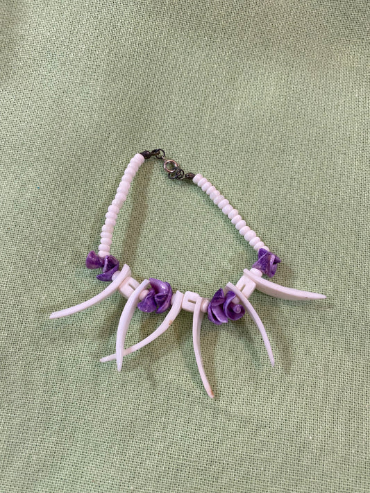 Vintage Carved Shell Bracelet - Unique Handcrafted Coastal Jewelry