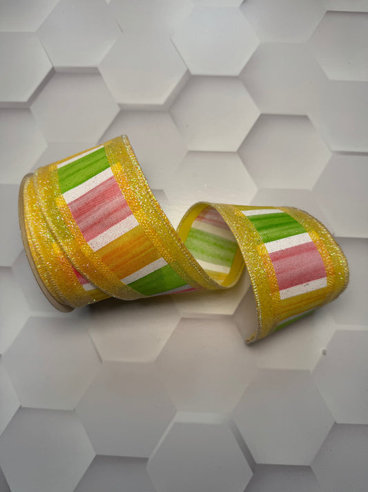 2.5"X10YD 3-IN-1 WATERCOLOR/GLITTER YELLOW/PINK/GREEN/WHITE