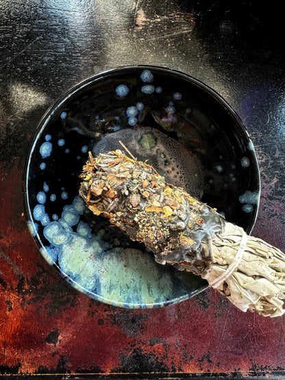 Abalone Luster Glazed Ceramic Bowls and Scrying Vessels