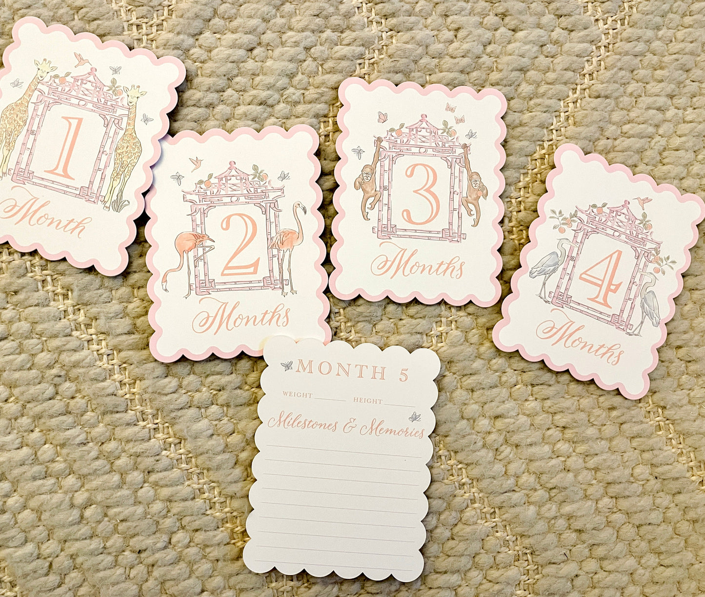 Watercolor Baby Milestone Cards